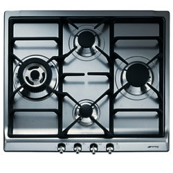 Smeg SER60SGH3 Gas Hob, Stainless Steel